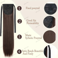Естествено изглеждаща синтетична коса за жени и момичета, 6цвята, снимка 4 - Аксесоари за коса - 43591862