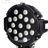 7-инчова кръгла LED светлина Работна светлина за офроуд  51W 6000K IP67, снимка 1 - Части - 42386925