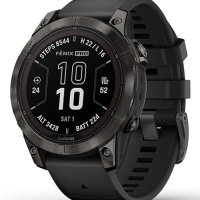 Garmin fenix 7 Pro – Sapphire Solar Edition - Carbon Grey DLC Titanium с черна каишка, снимка 1 - Друга електроника - 41535487