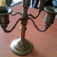 Месингов свещник с пет свещи, снимка 1 - Антикварни и старинни предмети - 35862265