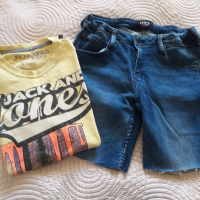Дънков панталон и тениски Jack Jones И H&M 158 / 164, снимка 6 - Детски тениски и потници - 36319082