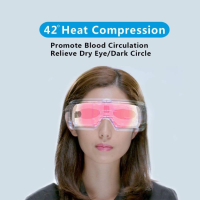 Breo iSee 3S електрически масажор за очи с музика за въздушно налягане вибрация термо компресия, снимка 11 - Козметика за лице - 44827839