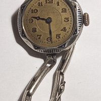 Продавам механичен ,сребърен стар дамски  швейцарски часовник, снимка 2 - Дамски - 42192172