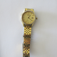 Дамски ретро часовник RICOH Quartz 674001, позлатен., снимка 1 - Дамски - 44636748