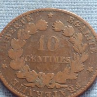 Рядка монета 10 сантима 1896г. Франция Трета република 30411, снимка 2 - Нумизматика и бонистика - 42681907