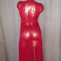 М/ XL Дълга дантелена рокля / нощница/ в  червено, снимка 3 - Рокли - 41671994