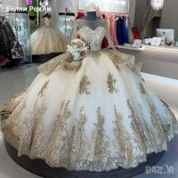 Бална рокля тип Принцеса с 3 Д апилкация, снимка 1 - Рокли - 41227707