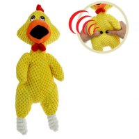 Плюшена играчка за куче Пиле със звук 34 см, снимка 1 - За кучета - 42351121