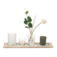 Комплект за свещи и ароматно масло, с растителни пръчици, снимка 3 - Декорация за дома - 42151758