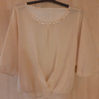 Нежна официална блуза от фина материя, снимка 1 - Корсети, бюстиета, топове - 41457366
