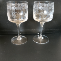 Кристални чаши - комплект за двама - оловен кристал - Kisslinger Rattenberg Kristallglas, снимка 6 - Сервизи - 36307164