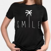 ✅Дамска тениска Smile ✅Богат избор, свежи десени.✅ТОП цена 💢10лв. Не пропускай, поръчай на 📱💌  , снимка 1 - Тениски - 36947309