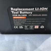 18V 5.5Ah BL1830 резервна батерия за Makita 18V батерия BL1875 BL1860 BL1850 BL1840 BL1830 BL1815 5, снимка 2 - Винтоверти - 44242478