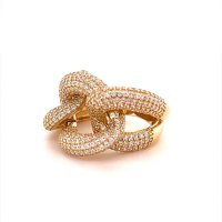 Златен дамски пръстен 9,15гр. размер:58 14кр. проба:585 модел:16394-5, снимка 2 - Пръстени - 40770155