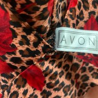 Страхотна сатенана качествена нощница леопардова щампа и рози Avon , снимка 6 - Нощници - 34403278