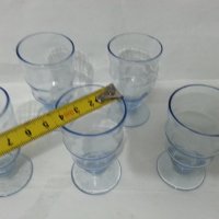 Ретро стъклени чаши цветно стъкло, снимка 4 - Антикварни и старинни предмети - 35985024