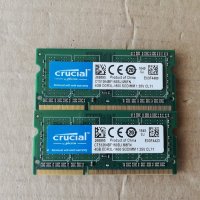 SO-DIMM Memory Module Crucial Kit 2x4GB,DDR3L 1600MHz(PC3-12800U) CL11 1.35V, снимка 1 - RAM памет - 40900350