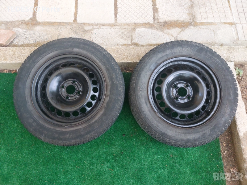 2 броя зимни гуми 195 / 65 / 15 и джанти за Opel , снимка 1