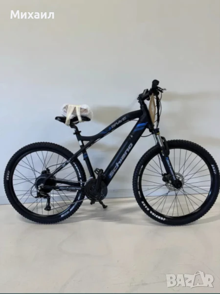 Електрически планински велосипед Schiano Braver 27.5'' 417.6Wh черен/син, снимка 1