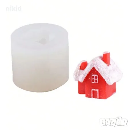 3d Малка къща къщичка силиконов молд форма фондан гипс свещ смола, снимка 1