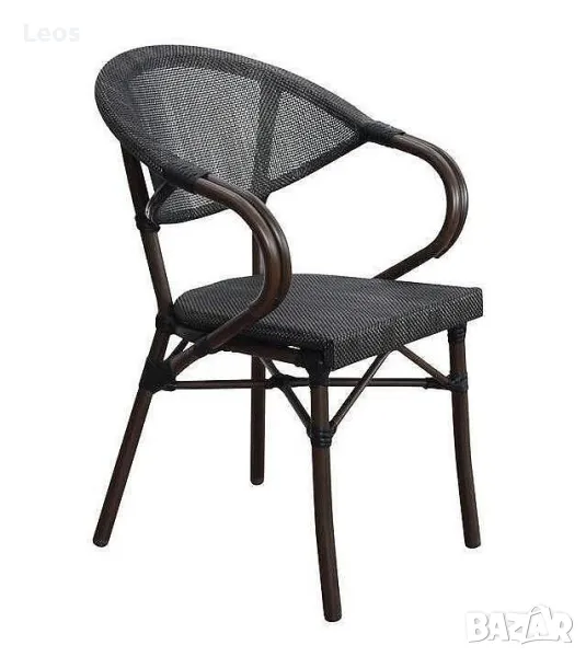 Градински стол Коста в черен цвят, снимка 1