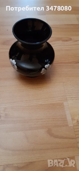 Рисувана стъклена ваза , снимка 1