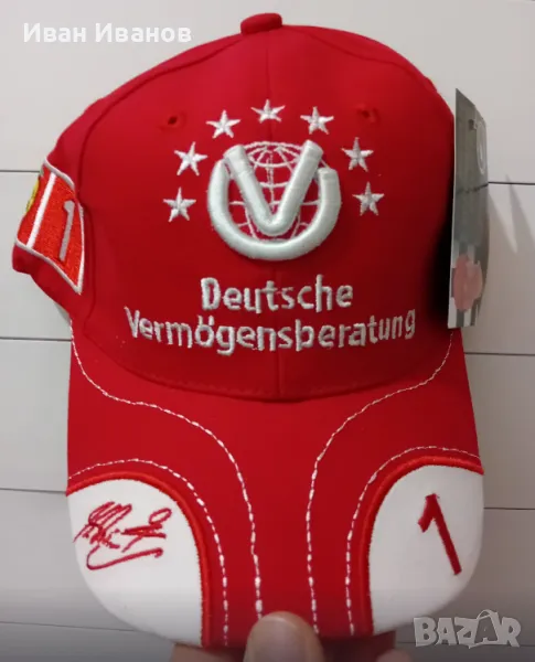 Оригинална шапка на Михаел Шумахер с автограф, снимка 1