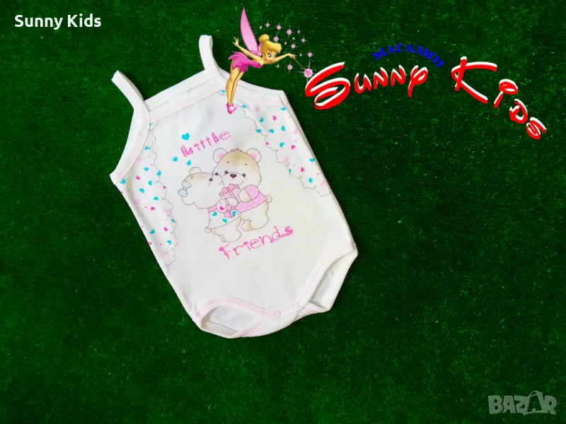 Боди - тънка презрамка с картинка 68см. и 74см., снимка 1