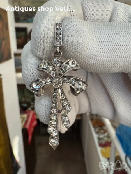 Сребърна висулка с камъни №6223, снимка 1