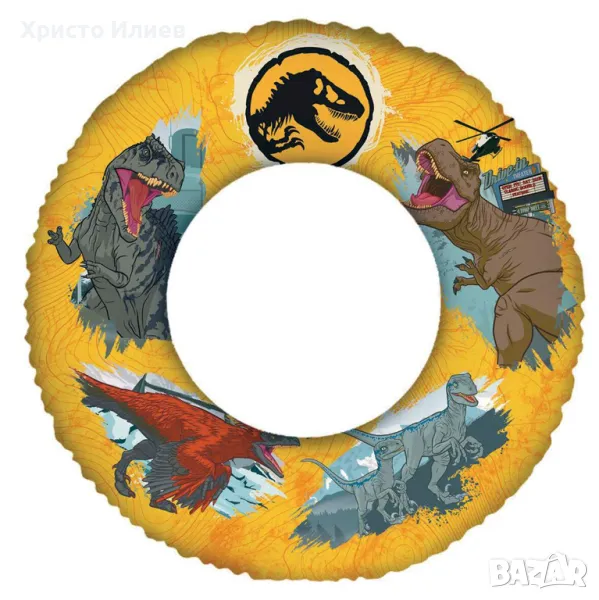 Надуваем пояс за плуване Jurassic World с динозаври, снимка 1