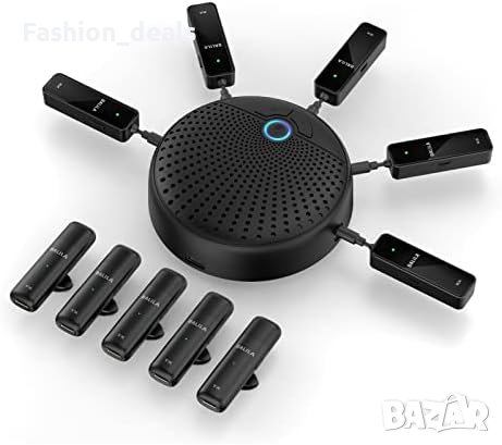 Нов Безжичен конферентен високоговорител/5 приемника Микрофон/USB-C/Онлайн срещи, снимка 1