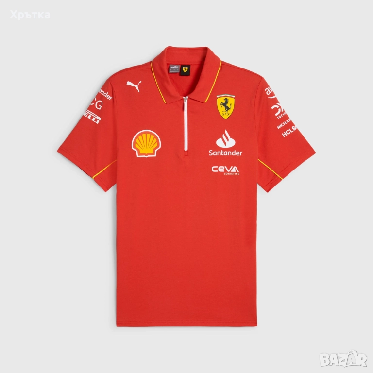 Puma Scuderia Ferrari F1 Team - Оригинална мъжка тениска с яка, снимка 1