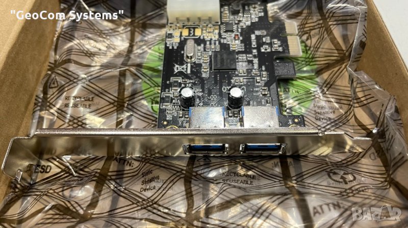 USB v.3.0 раширителна карта (PCI-Ex 1x, 2xUSB v.3.0), снимка 1