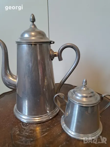 голям немски ретро чайник със захарница   17/3, снимка 1