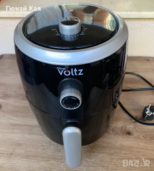 Фритюрник Air Fryer Voltz V51980L, 1000W, 2 литра, 80-200 C, Таймер, Черен, снимка 1
