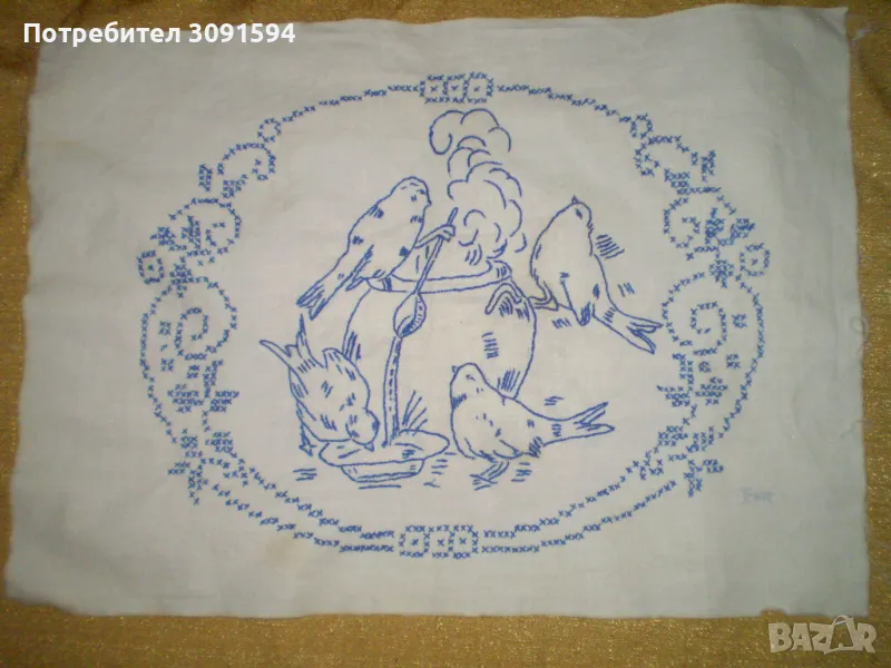 Ръчно бродиран мотив за детска възгравница, снимка 1