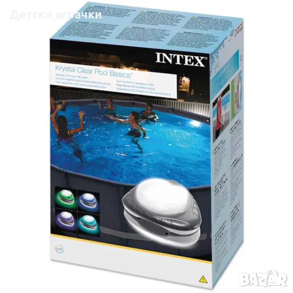 Магнитна LED лампа за басейн до 7,32 м, INTEX, 4 цвята, снимка 1