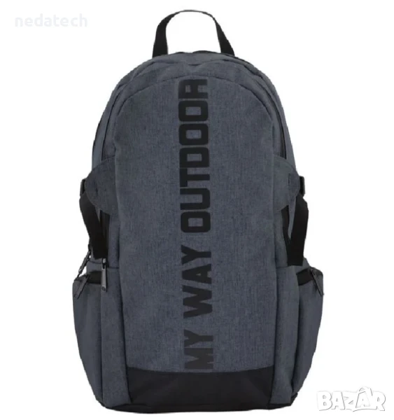 Спортна раница My way outdoor, Сиво - Черна, 32x15x44см., снимка 1