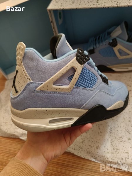 Nike Air Jordan 4 Retro UNC Blue Нови Оригинални Мъжки Обувки Кецове Маратонки Размер 43 Номер 27.5, снимка 1
