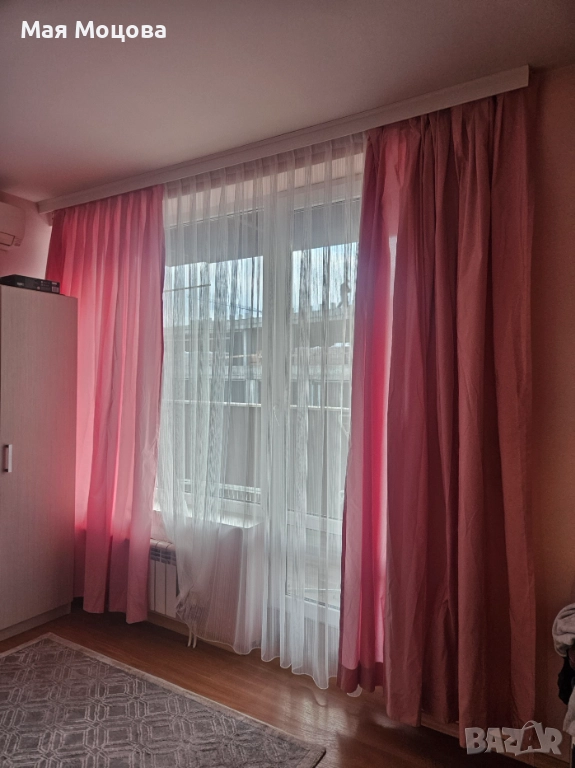 Предлагам 2 броя плътни розови пердета, снимка 1