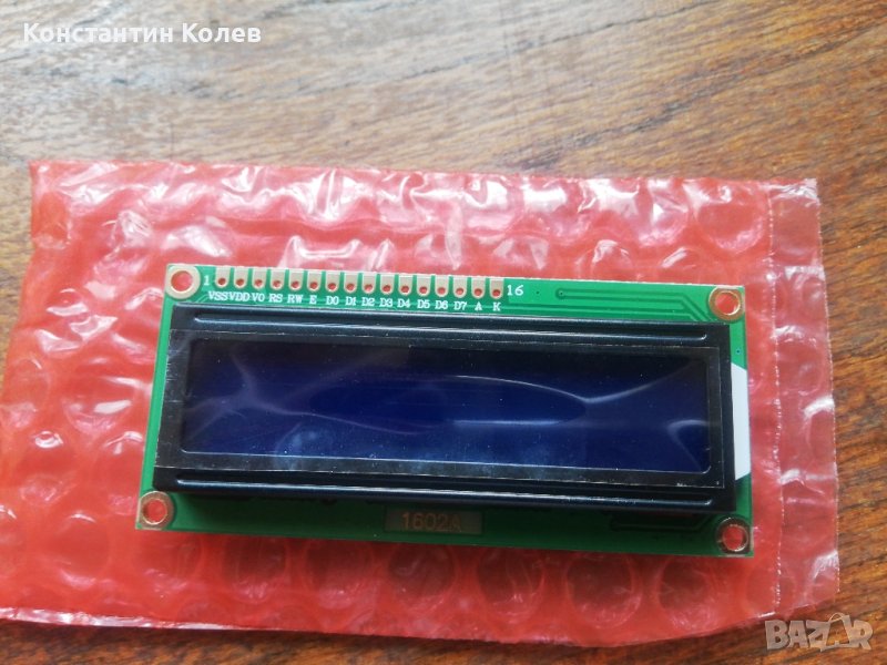 LCD 16X2, 1602A, снимка 1