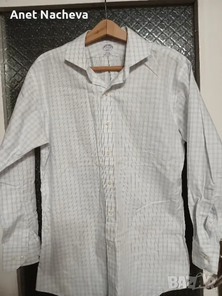 Мъжка риза елегантна на квадрати, снимка 1