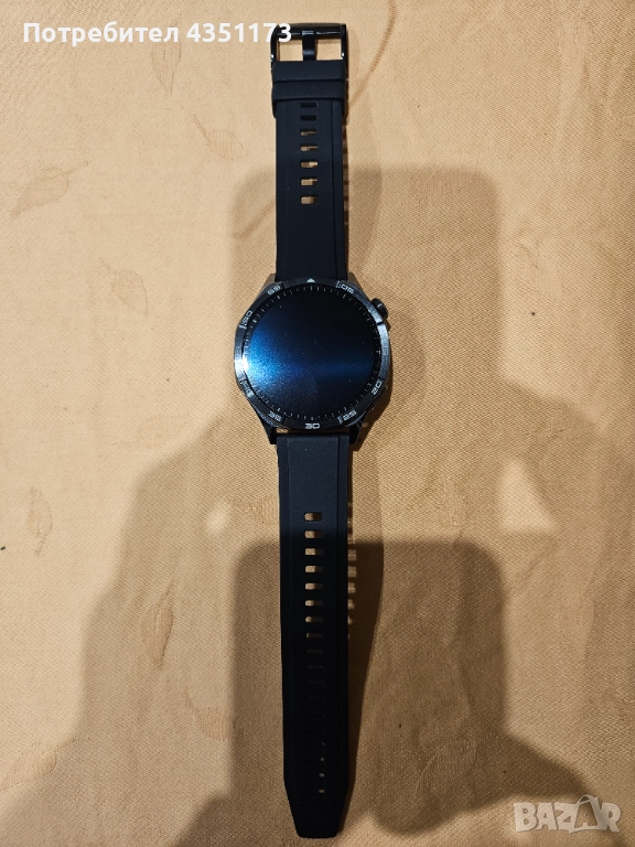 Смарт часовник HUAWEI WATCH GT 5 BLACK VLI-B19F Black Fluoroelastomer Strap 46 MM, GPS, ПУЛСОМЕР, SP, снимка 1