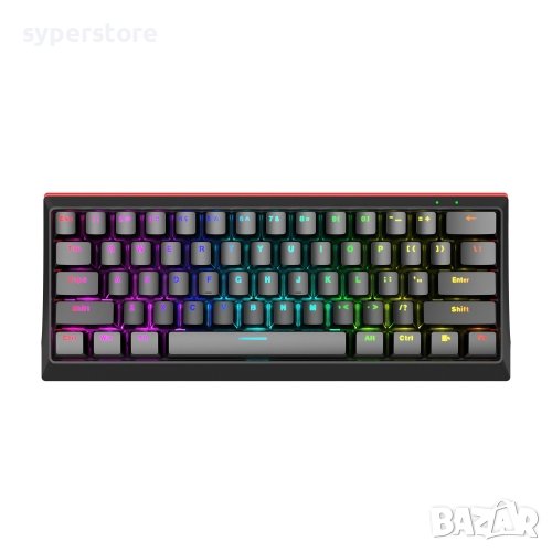 Клавиатура Геймърска USB Marvo KG962 Черна Механична С Rainbow подсветка и компактен дизайн, снимка 1