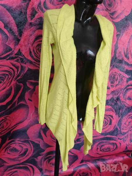 Неоново жълта свободно падаща жилетка М, снимка 1