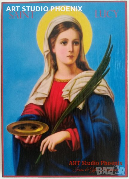 Икона на Света Лусия - закрилница на слепите ikona sveta lusia, снимка 1