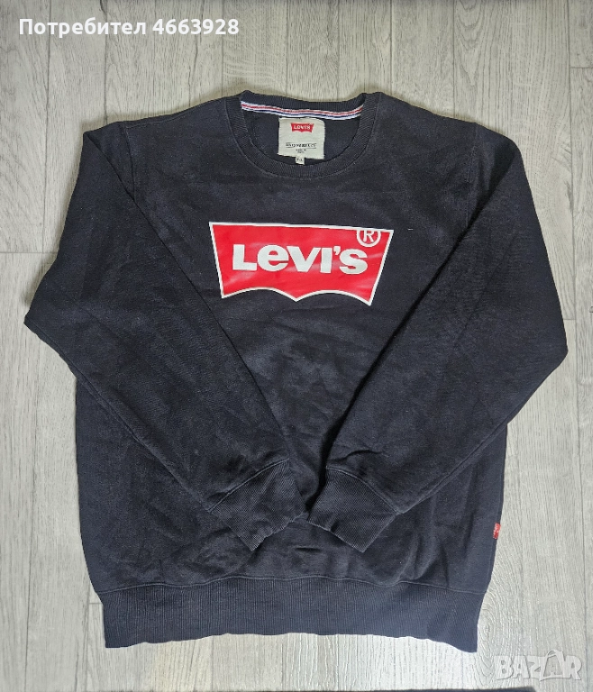 Мъжка блуза Levi’s 3XL черна с лого, снимка 1