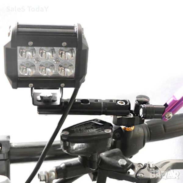 Стойка за халогени за мотор, за огледала,, телефони, ф10/ф8, удължител, адаптер, снимка 1