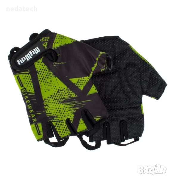Мъжки велосипедни ръкавици, Зелен. , снимка 1