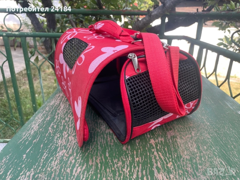 Текстилна транспортна чанта за котка, снимка 1